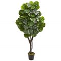 Nearly Naturals 5 in. Fiddle Leaf Fig Artificial Tree 9100